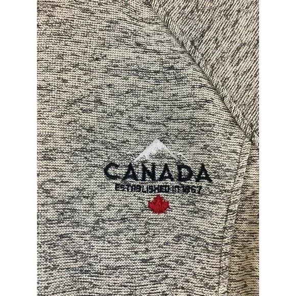 So Nice Canada Women's Grey Marl Full Zip Hooded Fleece - Medium - Picture 2 of 11